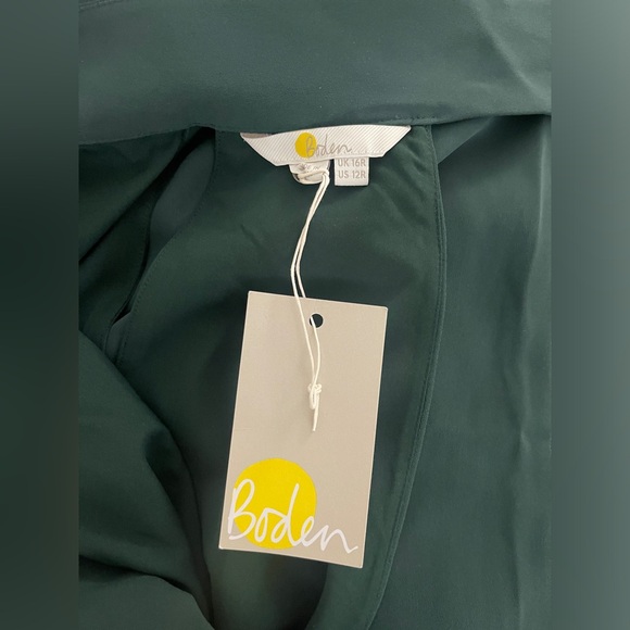 BODEN Halter Wide Leg Jumpsuit Emerald Green UK16R US12R - Picture 14 of 16